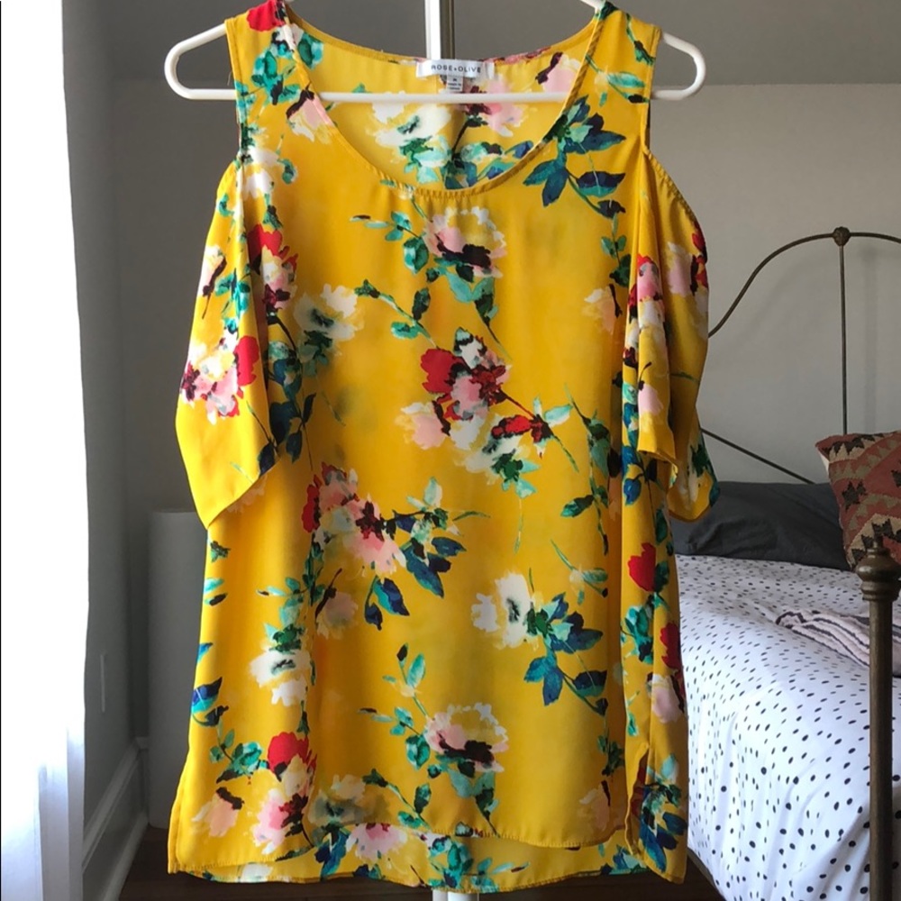 Rose + Olive Flora Blouse